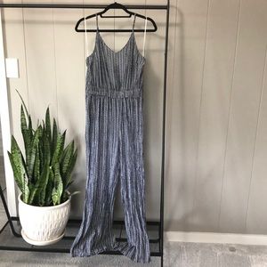 ADJUSTABLE STRAP ELASTIC BAND WAISTLINE JUMPSUIT